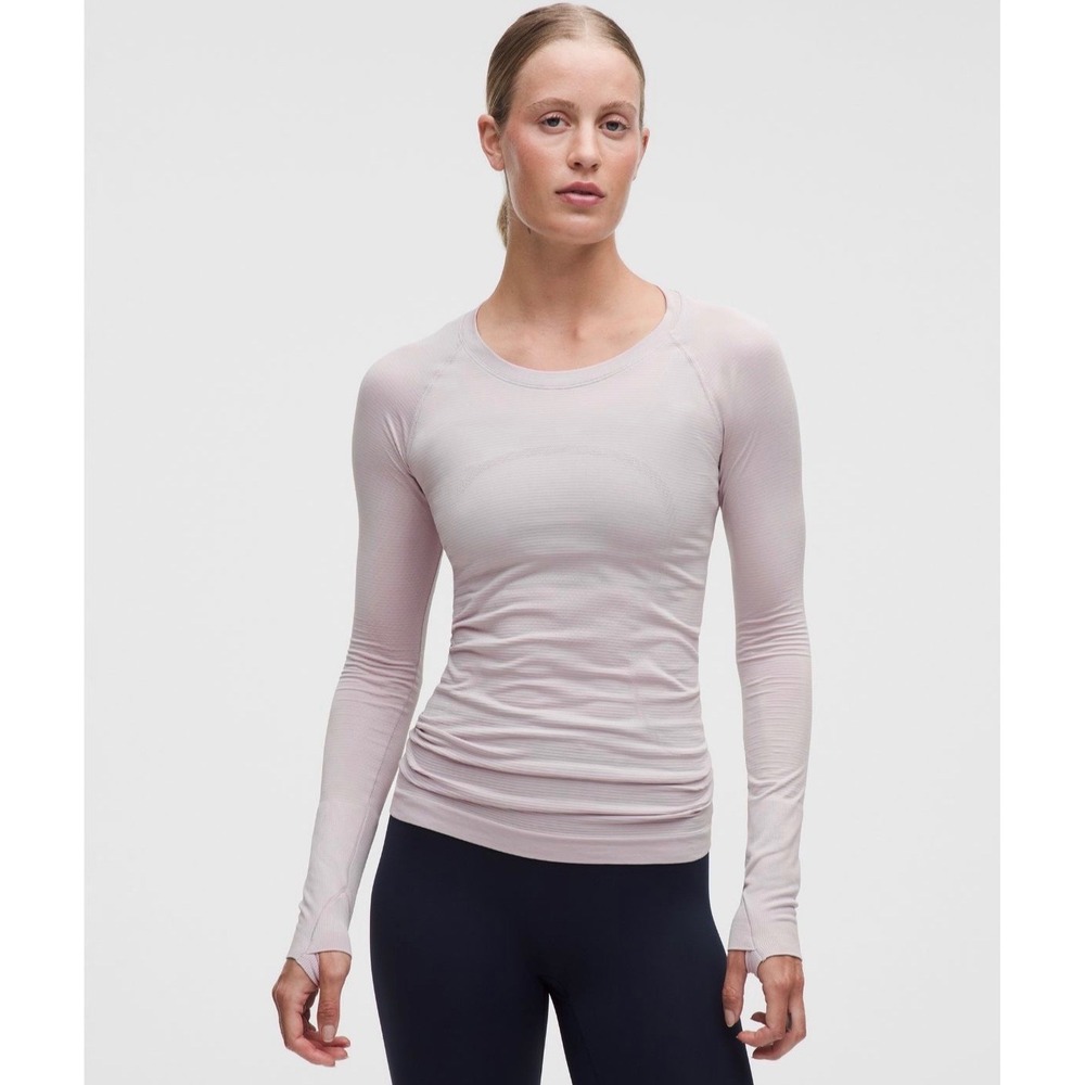 Lululemon Swiftly Tech Long Sleeve 2.0 Women 4 Pink Lavender Activewear Top